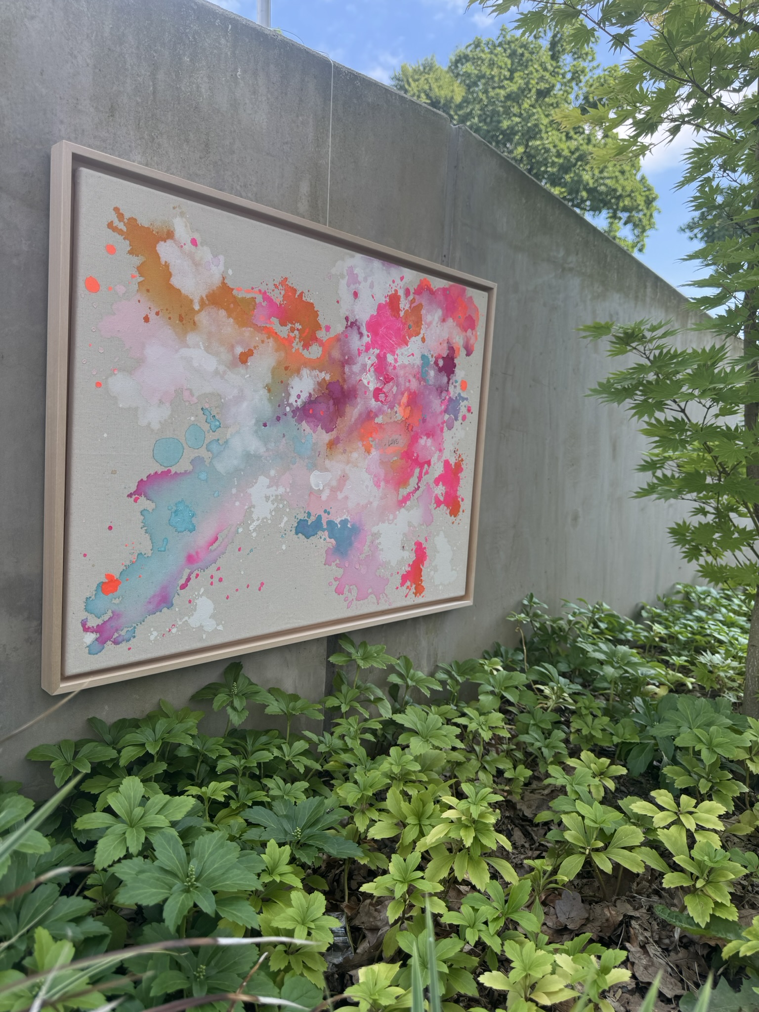 Neonrauschen - Wolkig, 2026, Acryl auf roher Baumwollleinwand, Ansicht 4